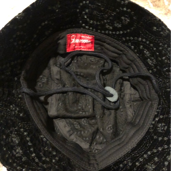 Supreme Authentic Velvet Boonie is hat cord strap NEW w/proof of purchase. - Picture 8 of 15